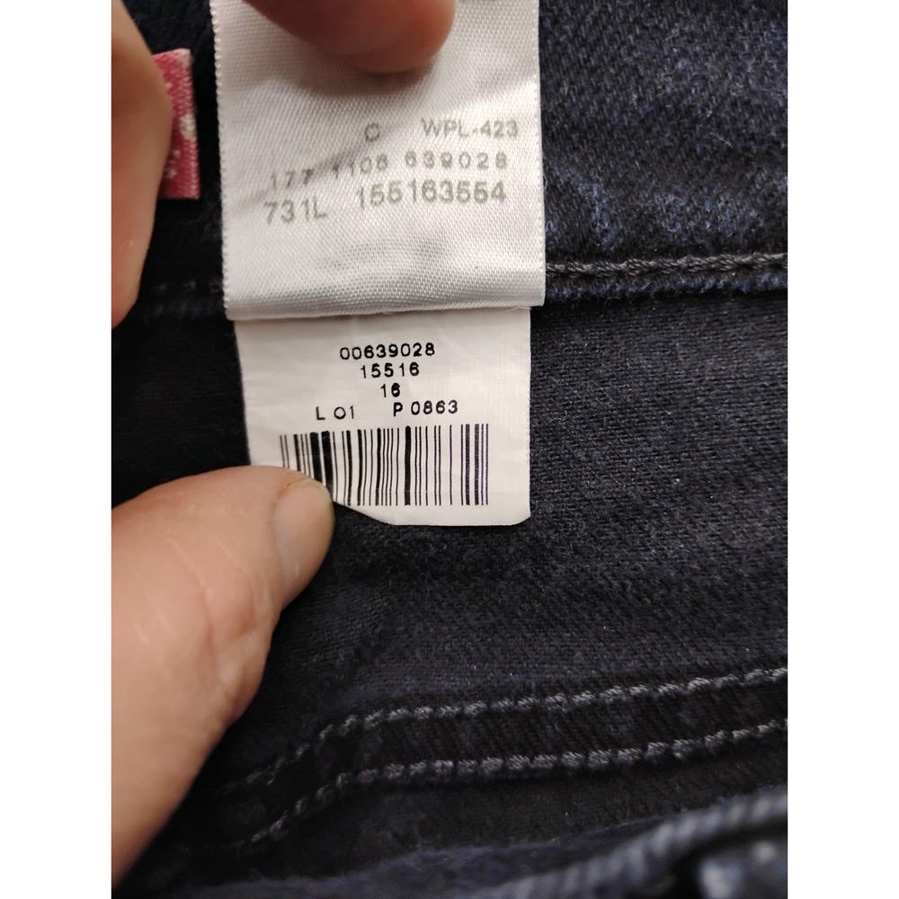 Levis Womans 515 Boot Cut Dark Blue Jeans Size 16 M - Picture 5 of 11
